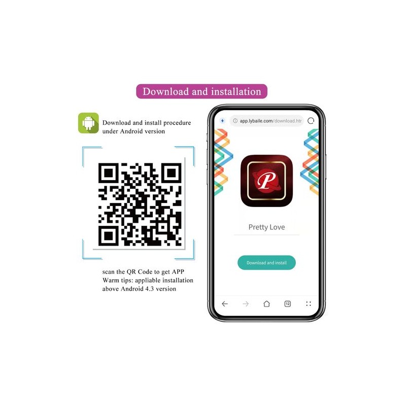 Pretty Love - uf vibrant Nymphe contrôlé par application, violet