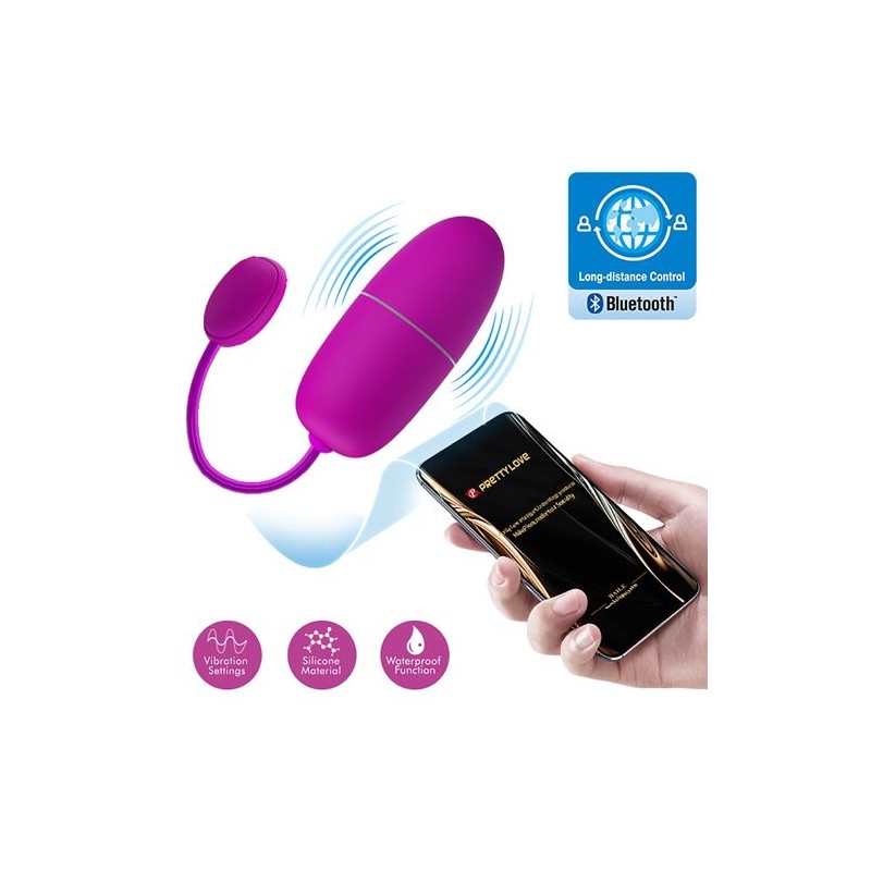 Pretty Love - uf vibrant Nymphe contrôlé par application, violet