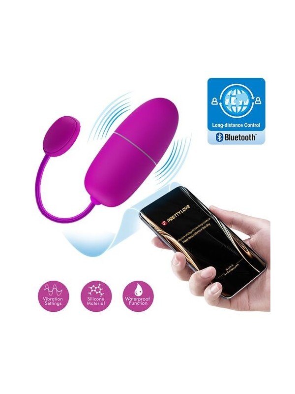 Pretty Love - uf vibrant Nymphe contrôlé par application, violet