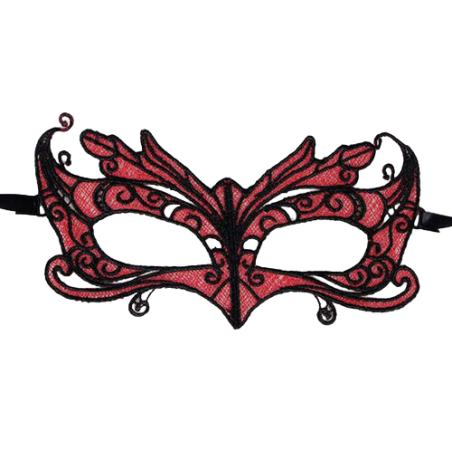 Queen Lingerie - Masque pour les yeux en dentelle rouge