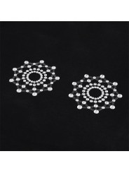 Cache-tétons flocon de neige blanc