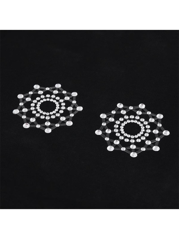 Cache-tétons flocon de neige blanc