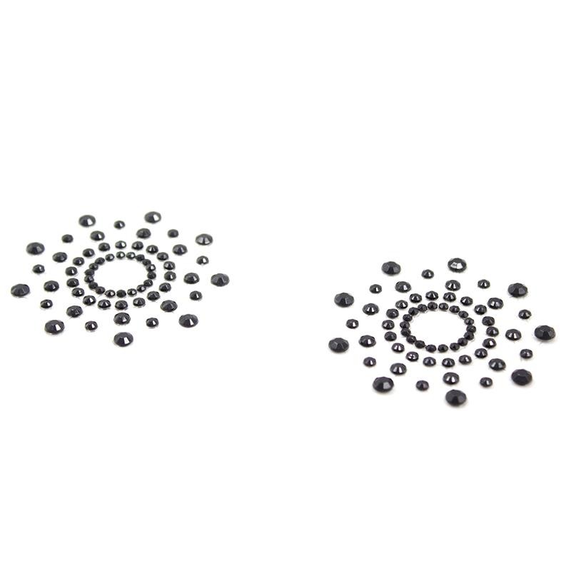 Cache-tétons flocon de neige noir