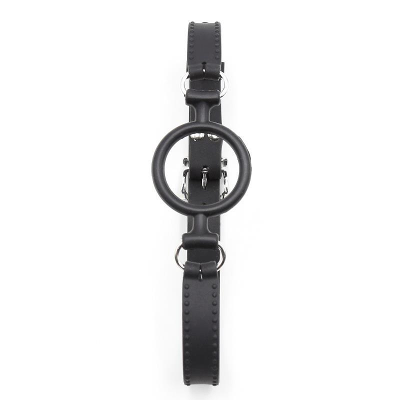 Bâillon anneau ouvert noir de 5 cm