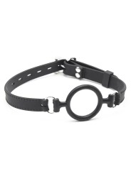 Bâillon anneau ouvert noir de 5 cm