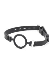 Bâillon anneau ouvert noir de 5 cm