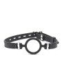 Bâillon anneau ouvert noir de 5 cm