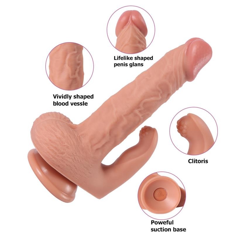 Gode Haydon avec 20 modes de vibration et stimulateur clitoridien