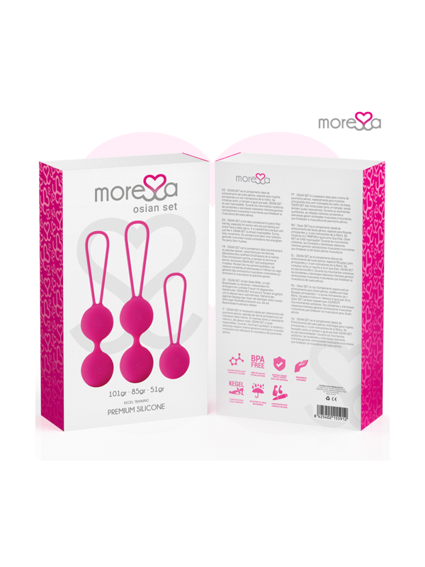 Coffret silicone Moressa Osian Premium rose (Osian One - 51 g | Osian Two - 101 g | Osian Three - 85 g)