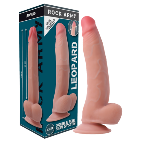Rockarmy - Gode réaliste léopard double densité 23 cm -o- 4,77 cm