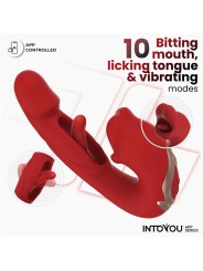 Vibromasseur Mouty avec fonction mordiller et retourner, avec application