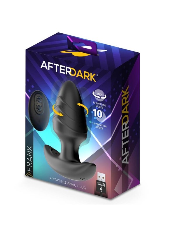 Plug anal vibrant Frank avec rotation à 360° et télécommande