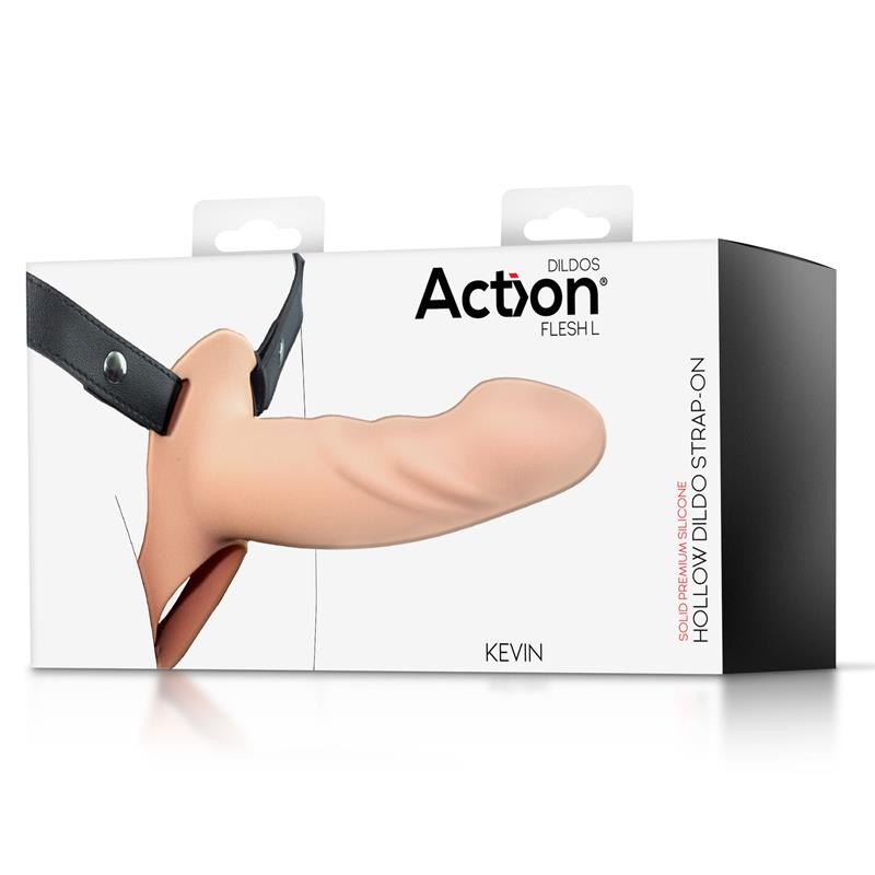 Harnais gode gode creux silicone qual sup taille L