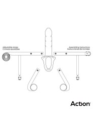 Harnais gode gode creux silicone qual sup taille S