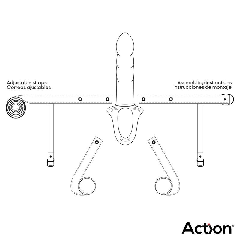 Harnais gode gode creux silicone qual sup taille S