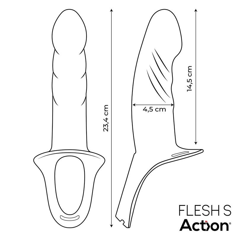 Harnais gode gode creux silicone qual sup taille S