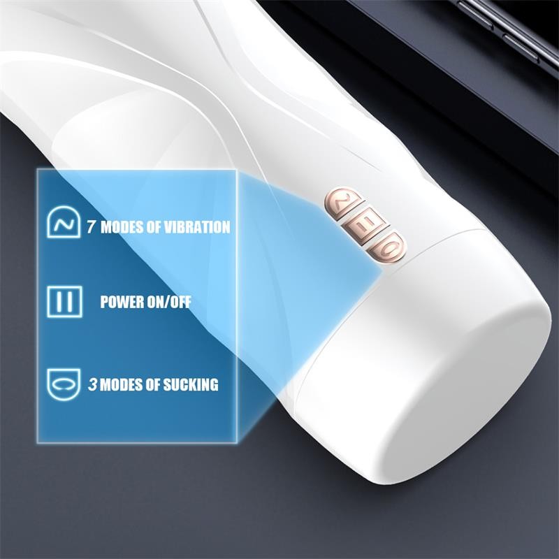 Masturbateur masculin automatique Riley, vibrant et aspirant