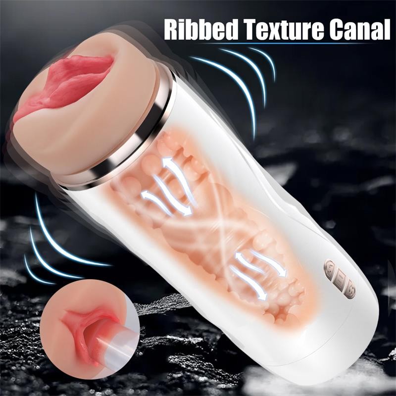 Masturbateur masculin automatique Riley, vibrant et aspirant