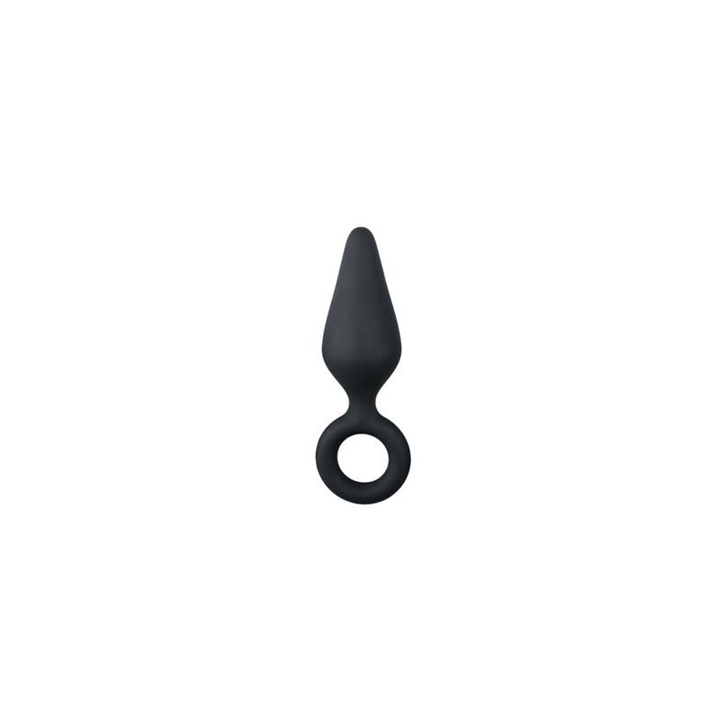 Plug Pointy silicone noir moyen