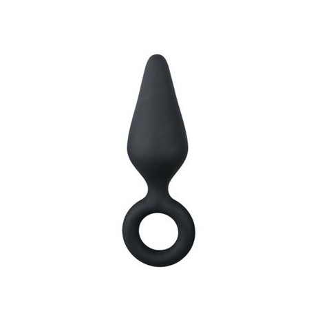 Plug Pointy silicone noir moyen