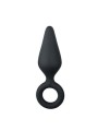 Plug Pointy silicone noir moyen