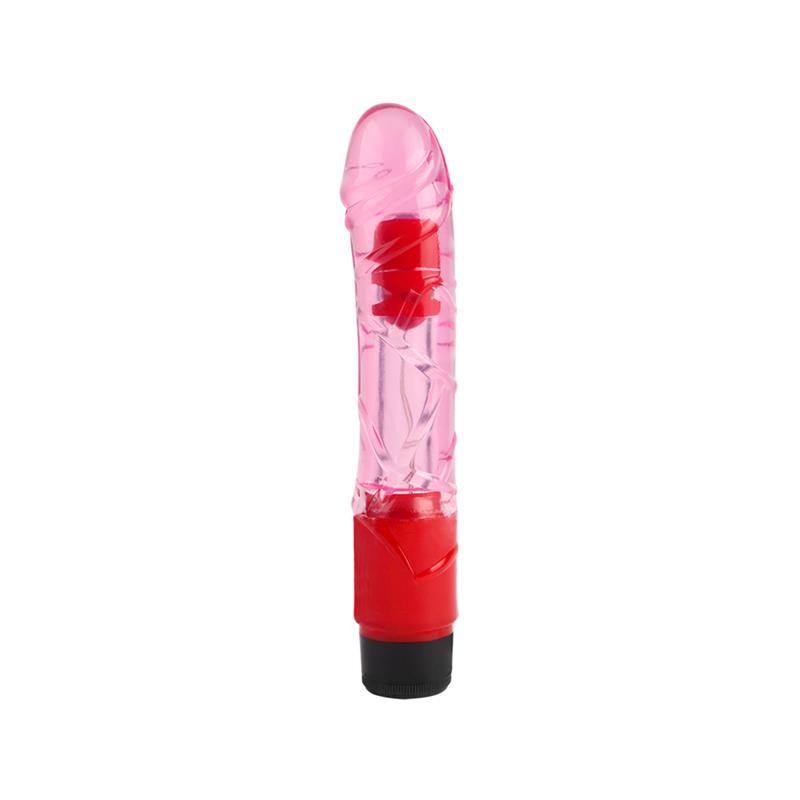 Vibromasseur multi-vitesses 23 cm, rouge