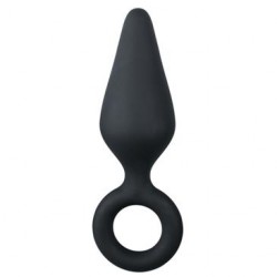 Plug pointy silicone noir large