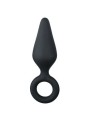 Plug pointy silicone noir large