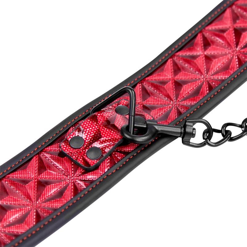 Collier en cuir vegan Diamond avec sangle réglable