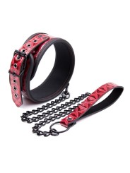 Collier en cuir vegan Diamond avec sangle réglable