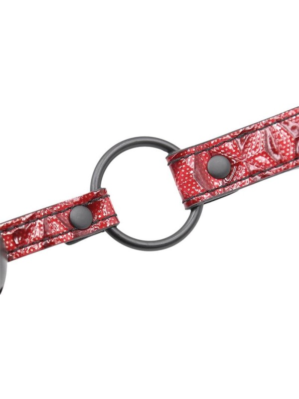 Bâillon-boule en cuir vegan respirant Diamond