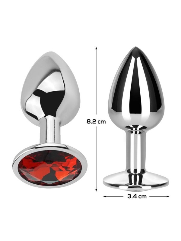 Plug anal rubis orné de pierres précieuses, taille M