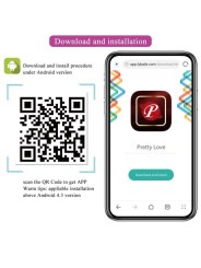 PrettyLove Fisherman Oeuf vibrant rose control App