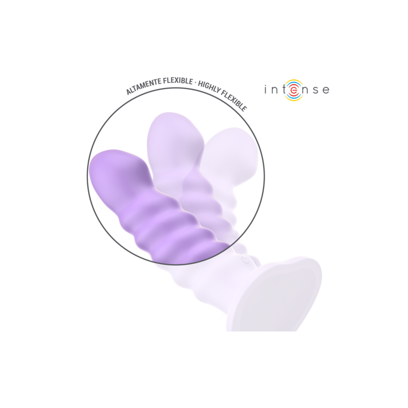 Intense - Vibrateur Brenda, taille M, design spirale, 10 vibrations, violet, télécommande