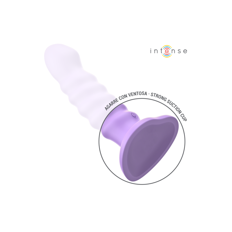 Intense - Vibrateur Brenda, taille M, design spirale, 10 vibrations, violet, télécommande