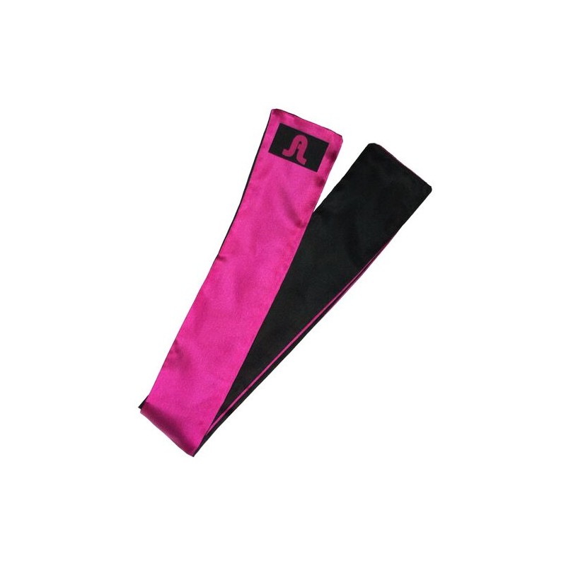 Adrien Lastic - Bandeau réversible en satin, rose/noir