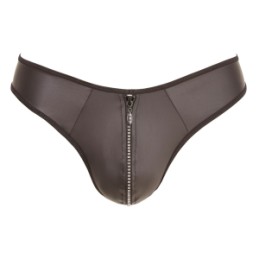 String Zip Fetish Noir (Taille : M)