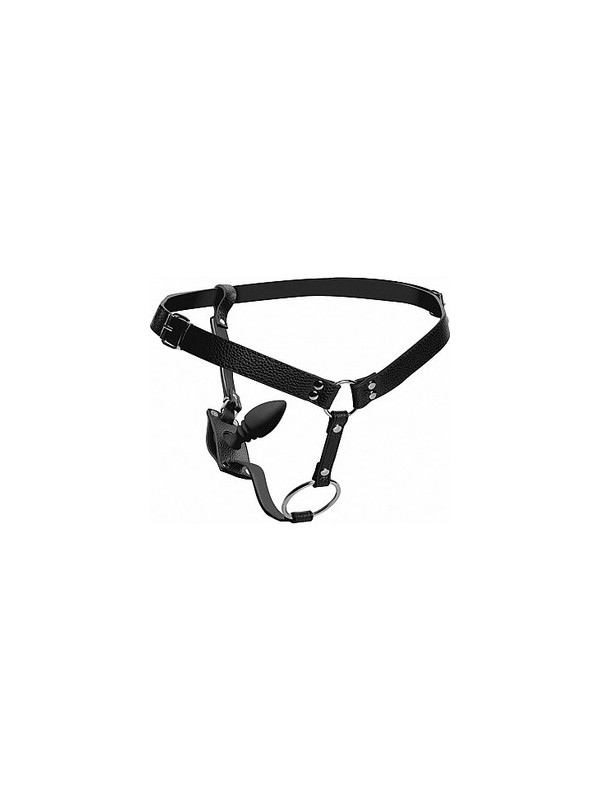 Harnais M + plug & cockring