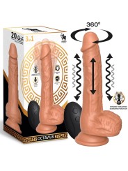 Gode Octavius ​​vibrant va-et-vient 360° 20 cm (7,8")