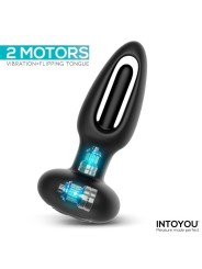 Plug vibrant Sasha avec langue mobile et télécommande