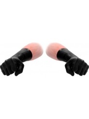 Gants fist court latex Noirs