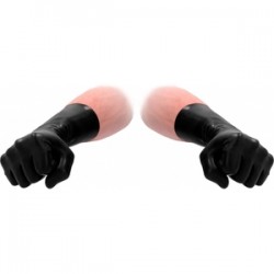 Gants fist court latex Noirs