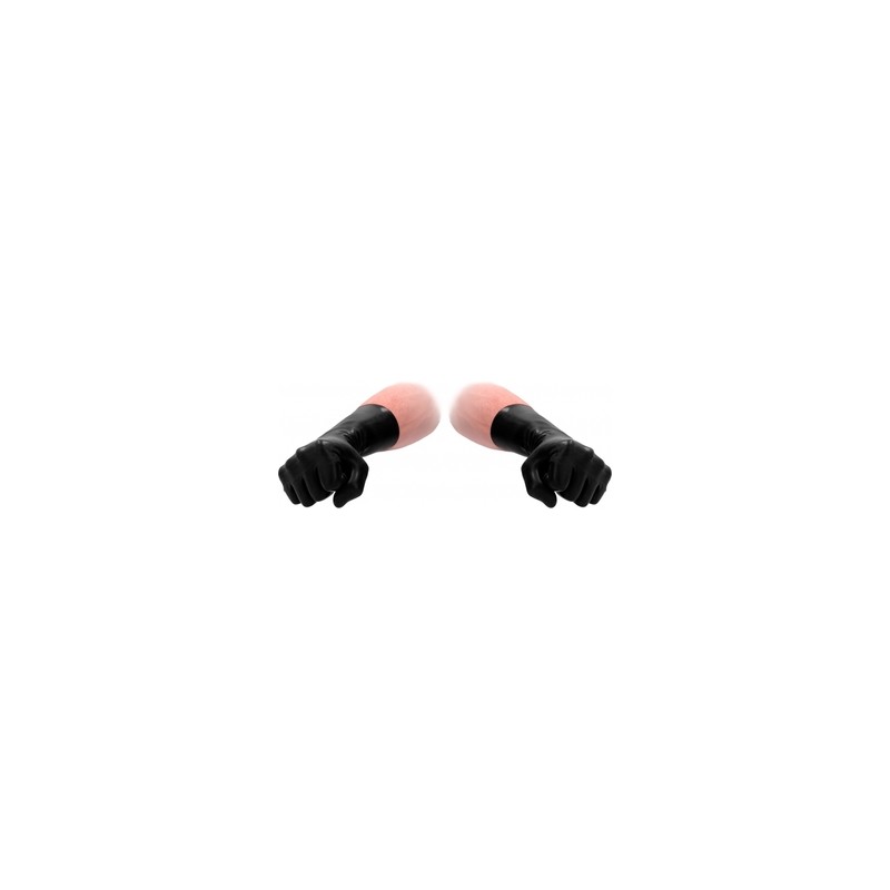Gants fist court latex Noirs