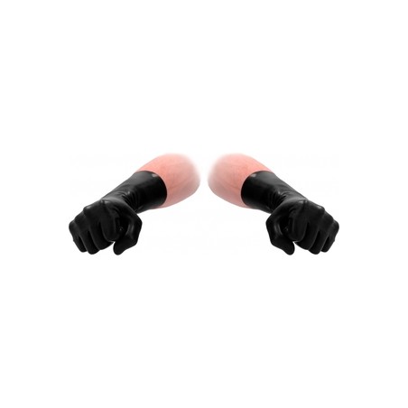 Gants fist court latex Noirs