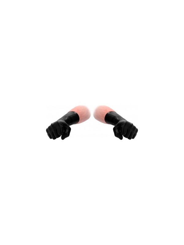 Gants fist court latex Noirs