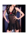 Nuisette transparente avec noeud rouge L/XL - CHILIROSE