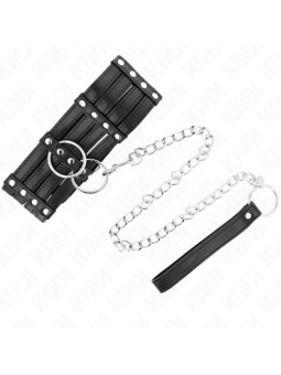 Collier de soumission réglable avec chaine, 65 cm, 35-51 cm x 7 cm