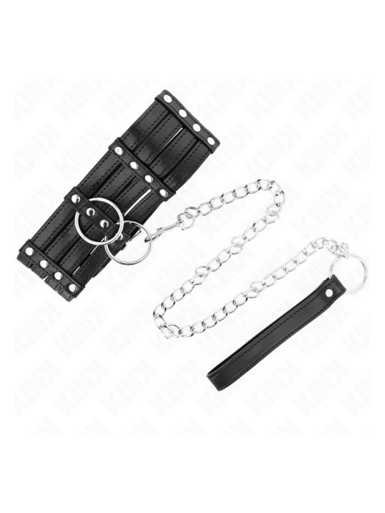 Collier de soumission réglable avec chaine, 65 cm, 35-51 cm x 7 cm