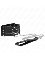 Collier de soumission réglable avec chaine, 65 cm, 35-51 cm x 7 cm