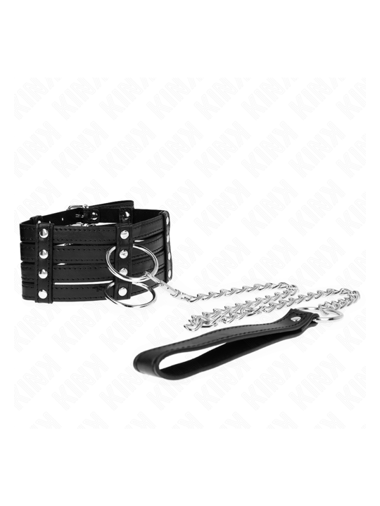 Collier de soumission réglable avec chaine, 65 cm, 35-51 cm x 7 cm